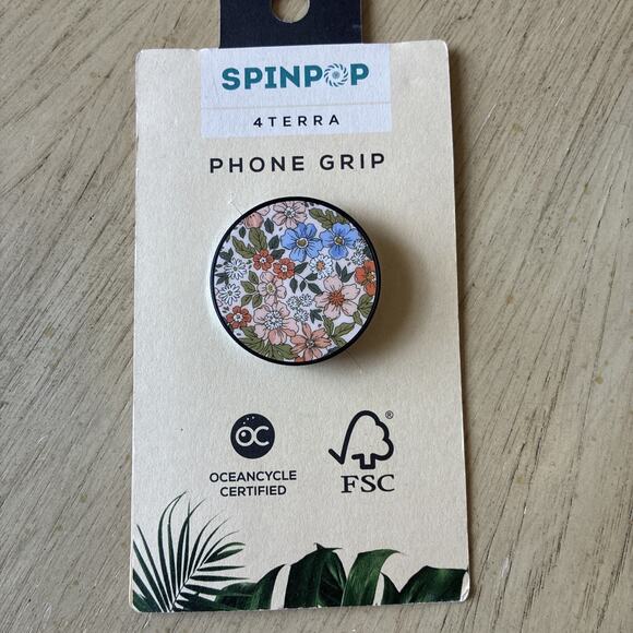 floral Spinpop Phone Holder universal phone grip spinpop 4 terra new - Picture 1 of 3
